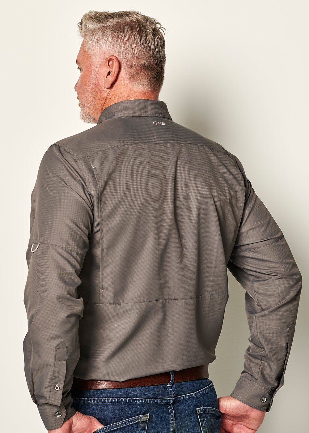 Discont. Game Guard LS Gun Metal MicroFiber Fishing Shirt 1024GUN