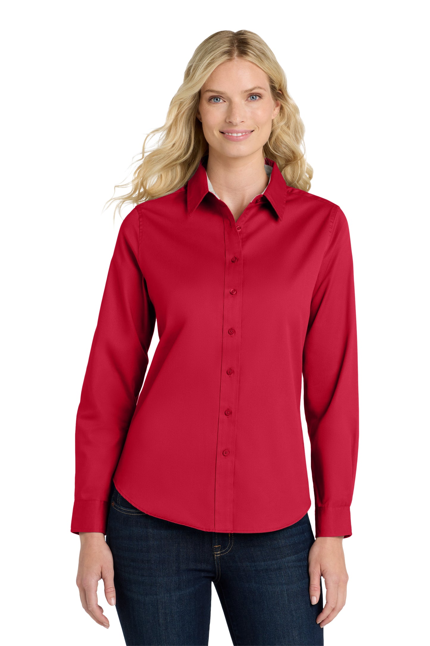 Port Authority LS White Shirt L608G (Women's)