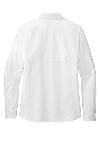 Port Authority® Ladies Long Sleeve White UV Daybreak Fishing Shirt LW960@