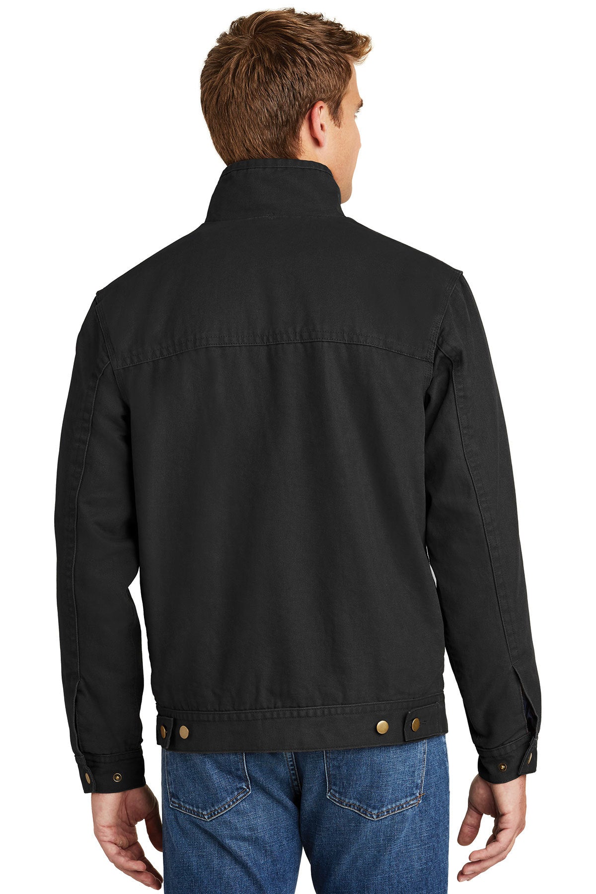 CornerStone Washed Duck Cloth Black Flannel-Lined Work Jacket CSJ40^