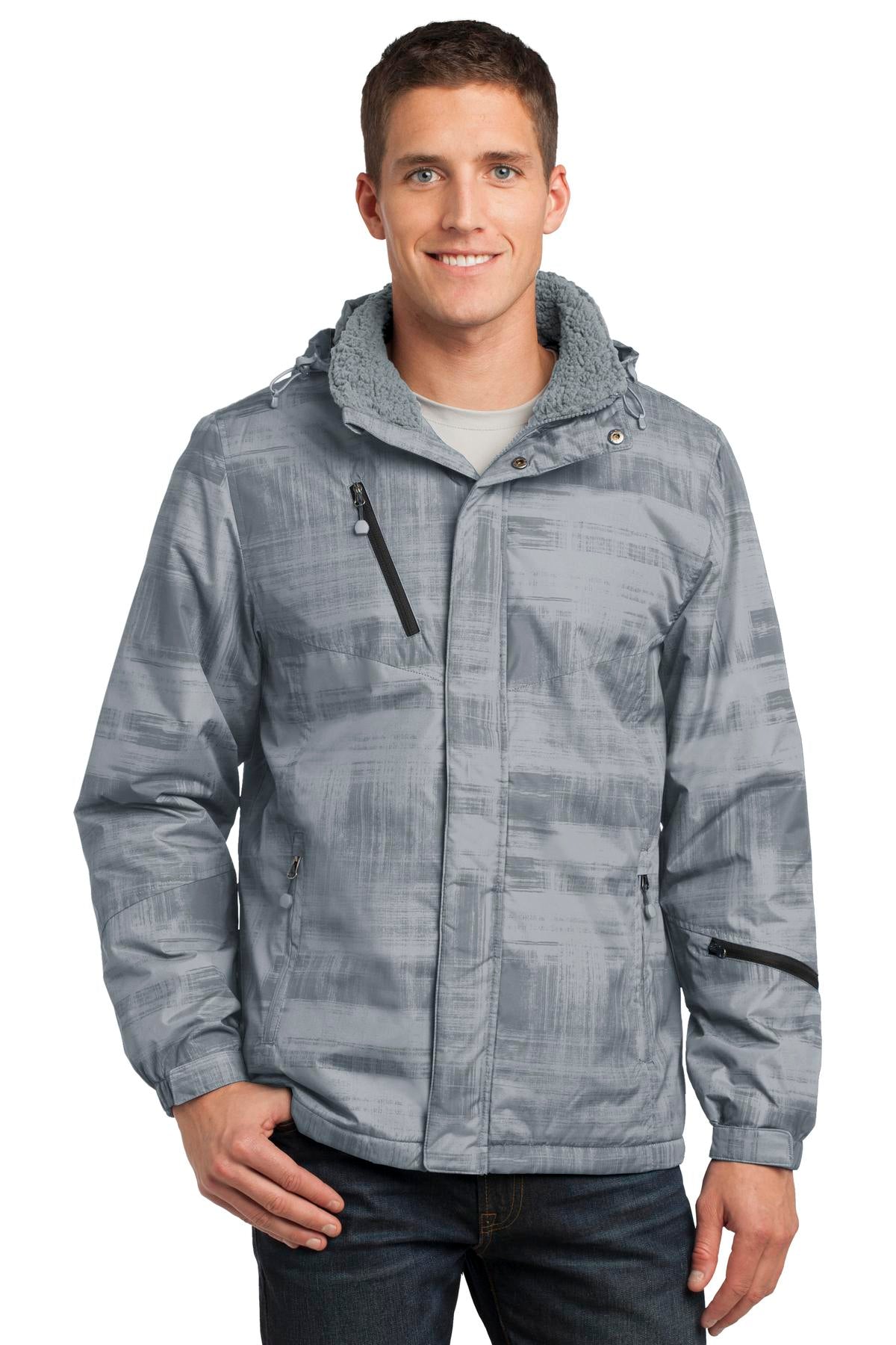 Port Authority® Brushstroke Print Insulated Jacket. J320