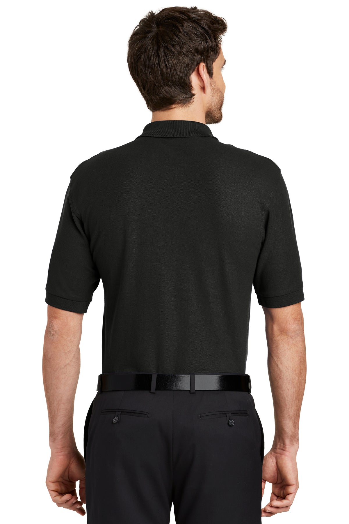 Port Authority SS Black Polo K500 (Men's)