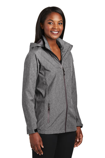 Port Authority Ladies Torrent Dark Grey Heather Waterproof Jacket L333
