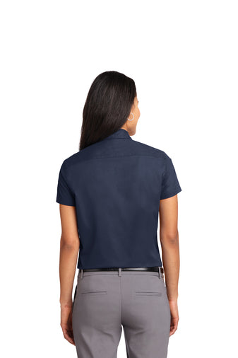 Port Authority SS Navy Shirt L508 (Women's)##