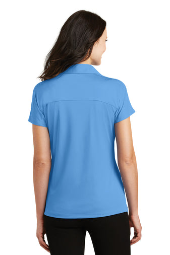 Port Authority SS Azure Blue Crossover Raglan Polo L575 (Women's)