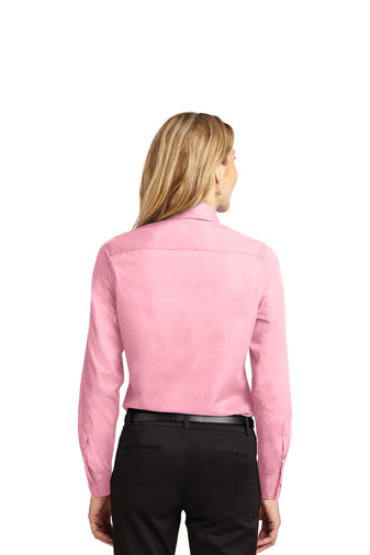 Port Authority LS Light Pink Shirt L608 (Women's)