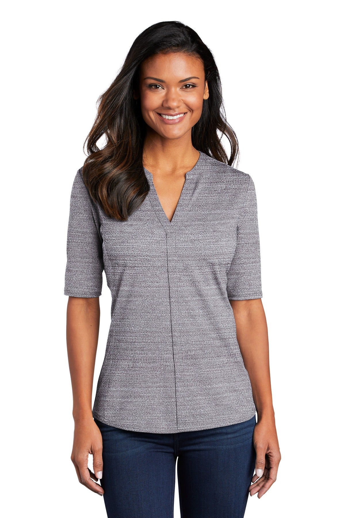 Port Authority ® Ladies Stretch Heather Open Neck Top LK583