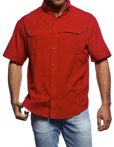 Pro Celebrity SS Red Fishing Shirt FST889 (Men's) +++