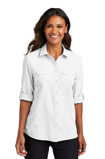 Port Authority® Ladies Long Sleeve White UV Daybreak Fishing Shirt  LW960@