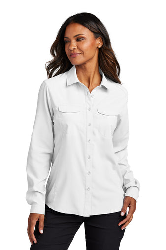 Port Authority® Ladies Long Sleeve White UV Daybreak Fishing Shirt  LW960@