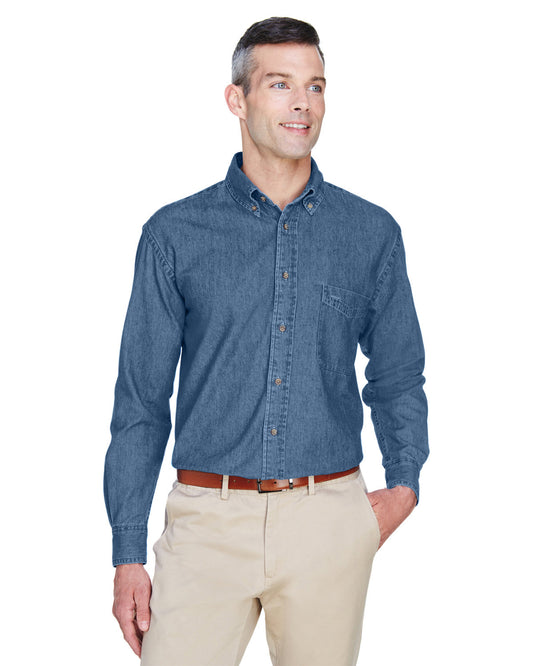 Harriton Men's Long-Sleeve Denim Shirt M550