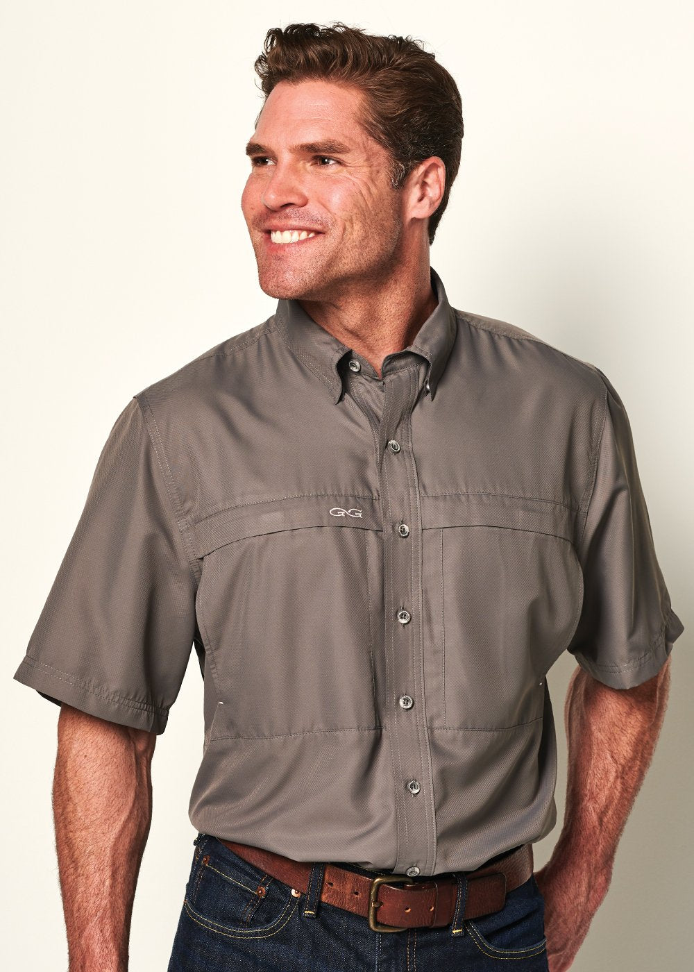 Game Guard SS Gun Metal MicroFiber Fishing Shirt 1023GUN##