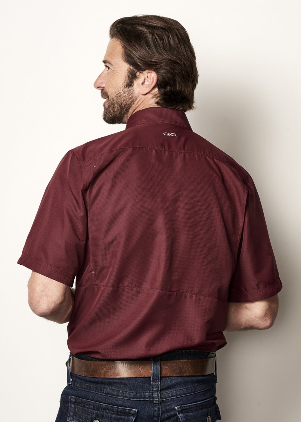 Game Guard SS Maroon MicroFiber Fishing Shirt 1023MAR