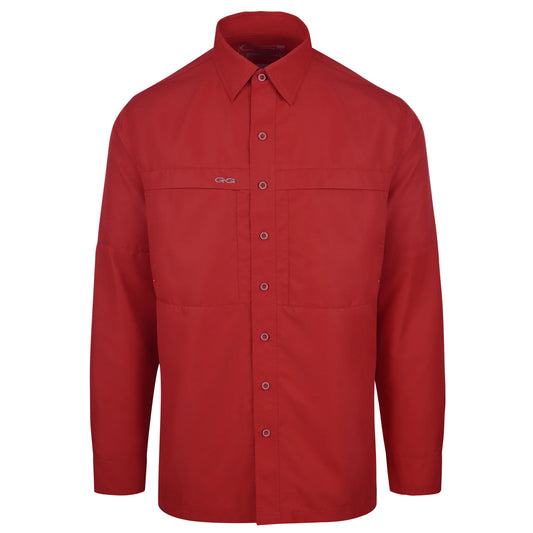 Game Guard LS Crimson MicroFiber Fishing Shirt 1024CRM