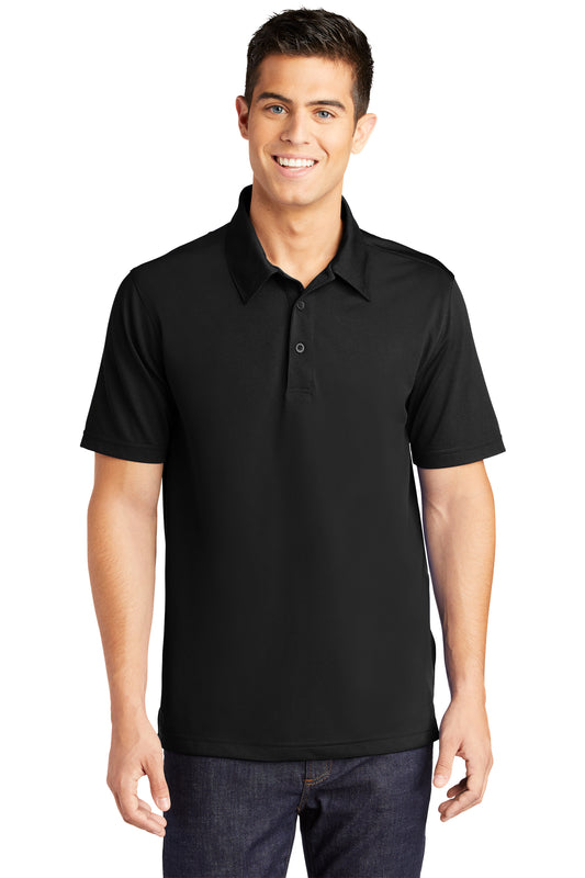 Sport-Tek PosiCharge Black Active Textured Polo ST690