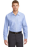 Red Kap® - Long Sleeve Striped Industrial Work Shirt.  CS10