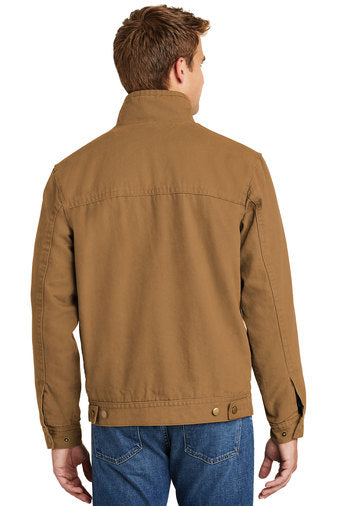 CornerStone Washed Duck Cloth Brown Flannel-Lined Work Jacket CSJ40
