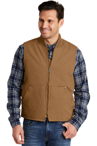 CornerStone Washed Duck Cloth Brown Vest CSV40+