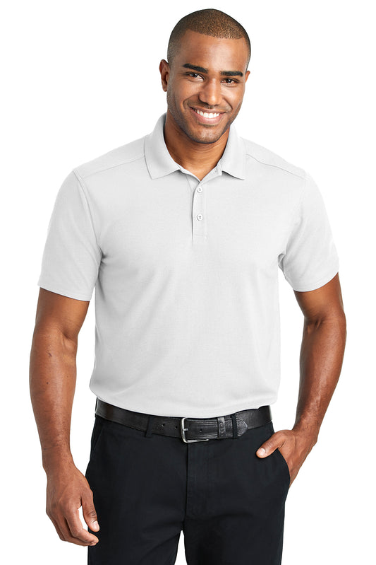 Port Authority White EZPerformance Pique Polo K600