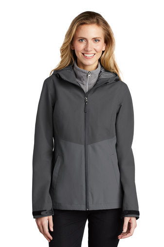 Port Authority Ladies Grey Tech Rain Jacket L406#