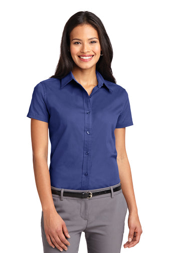 Port Authority SS Mediterranean Blue Shirt L508 (Women's)