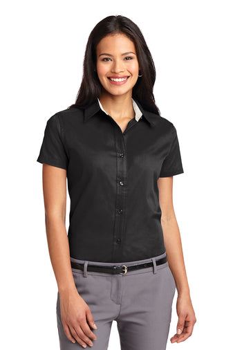 Port Authority SS Black Shirt L508 (Women's)^^^
