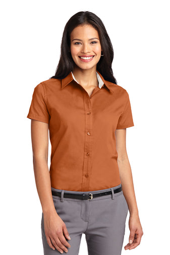 Port Authority SS Texas Orange Shirt L508 (Women's)