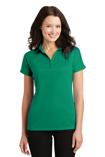 Port Authority SS Jewel Green Crossover Raglan Polo L575 (Women's)