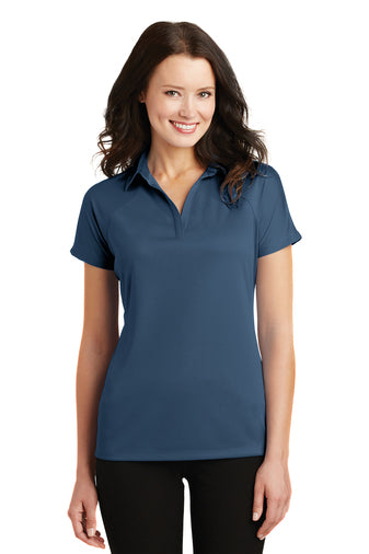 Port Authority SS Regatta Blue Crossover Raglan Polo L575 (Women's)