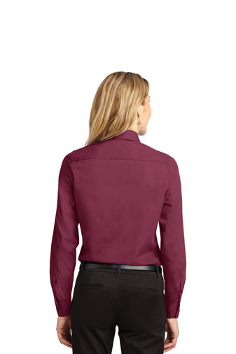 Port Authority LS Burgundy Shirt L608 (Women's)