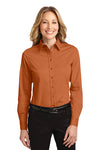 Port Authority LS Texas Orange Shirt L608 (Women's)
