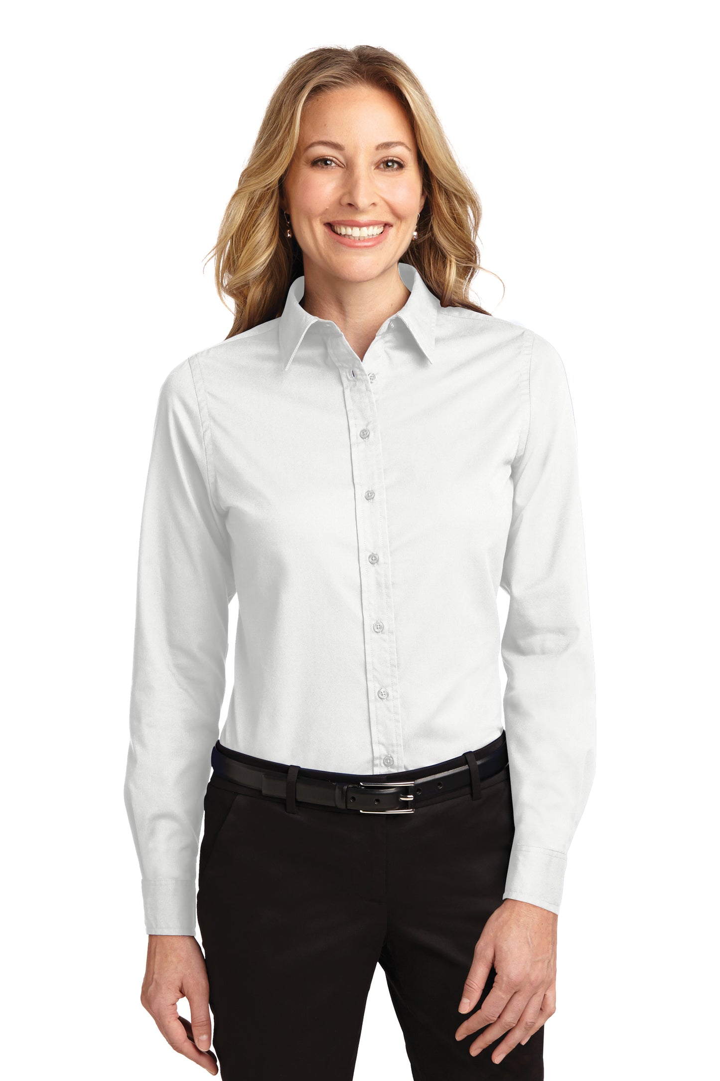 Port Authority LS White Shirt L608G (Women's)