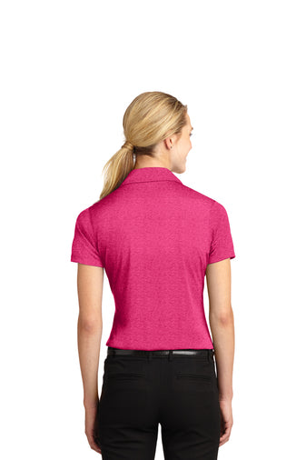 Sport-Tek Ladies Pink Raspberry Heather Contender Polo LST660