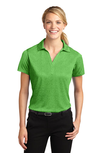 Sport-Tek Ladies Turf Green Heather Contender Polo LST660