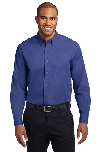 Port Authority LS Mediterranean Blue Shirt S608 (Men's)