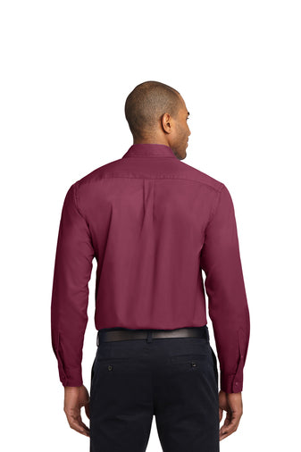 Port Authority LS Burgundy Shirt S608 (Men's)