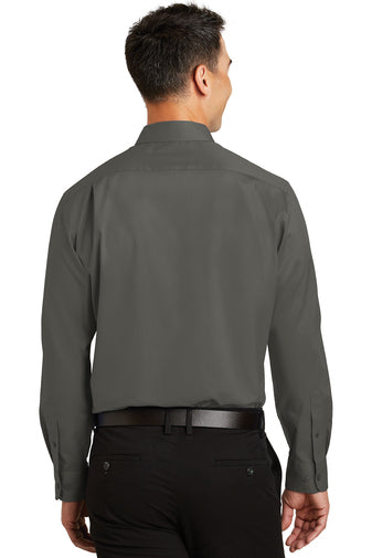 Port Authority LS Sterling Grey Shirt S663 (Men's)#