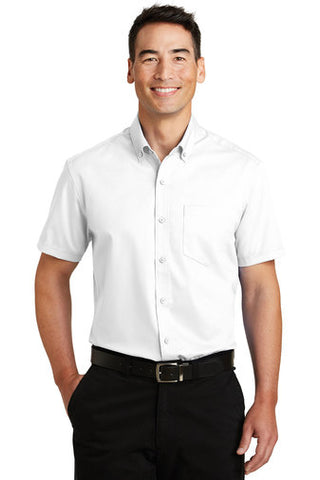 Port Authority SS White SuperPro Twill Shirt S664 #