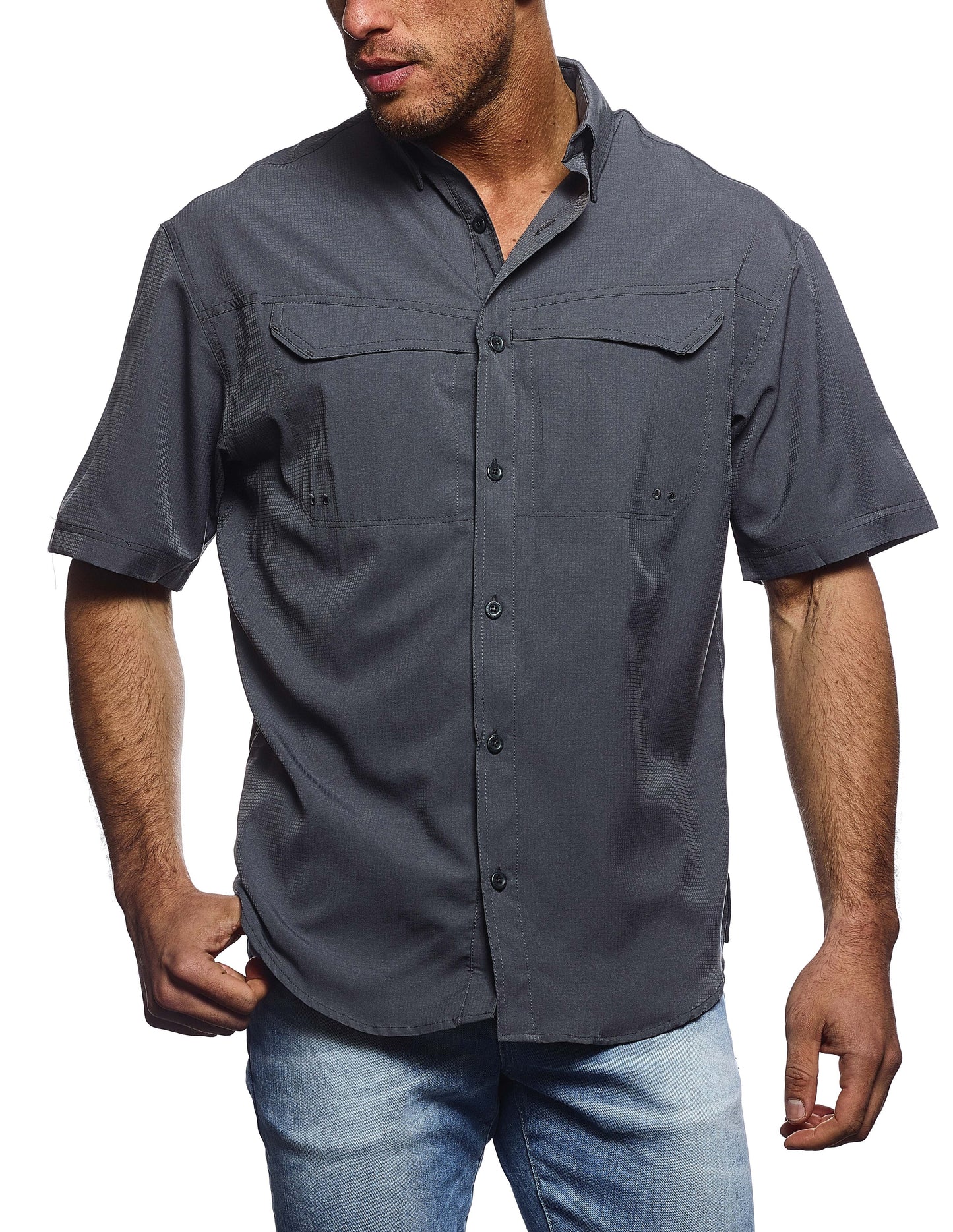 Pro Celebrity SS Graphite Fishing Shirt FST889 (Men's)#