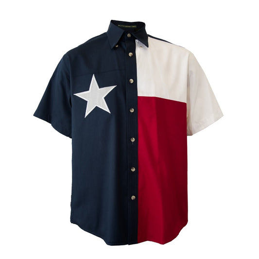 Texas Flag Short Sleeve Twill Shirt