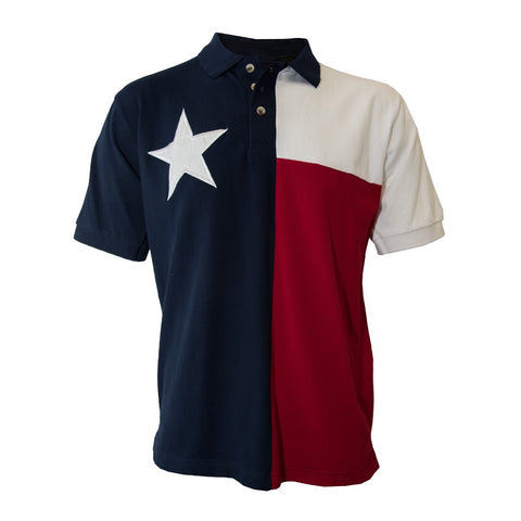 Men's Texas Flag Polo Shirt