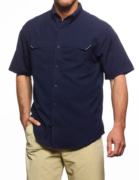 Pro Celebrity SS Navy Fishing Shirt FST889 (Men's)##